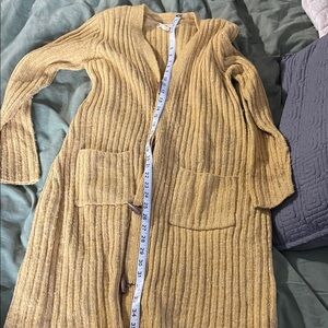 Ruff Hewn Mustard Ribbed Duster